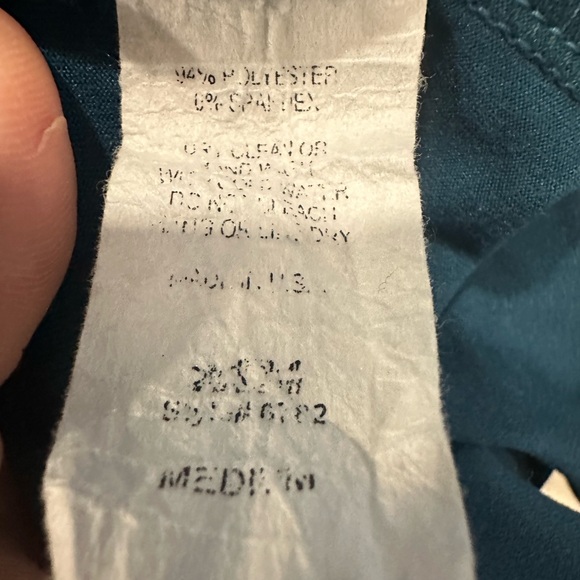 Entro Teal Ruffle Hem Blouse - Picture 4 of 5